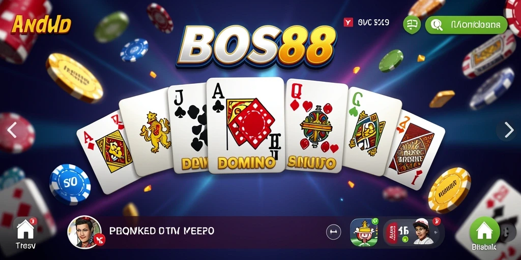 Screenshot BOS88 menampilkan gameplay seru permainan Domino.