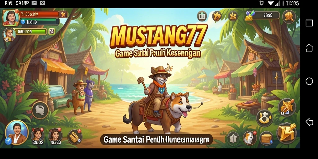 Tangkapan layar gameplay <strong>MUSTANG77</strong> yang penuh warna dan seru.