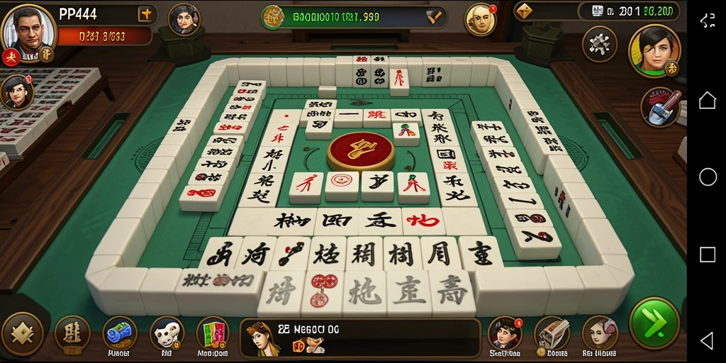 Tampilan gameplay PP444 yang memukau dalam permainan Mahjong.