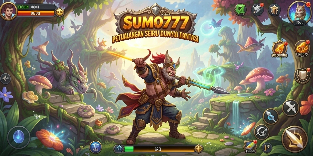 Tampilan gameplay SUMO777 dengan aksi petualangan seru.